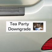 Bumpersticker "Tea Party downgrade" (Op auto)