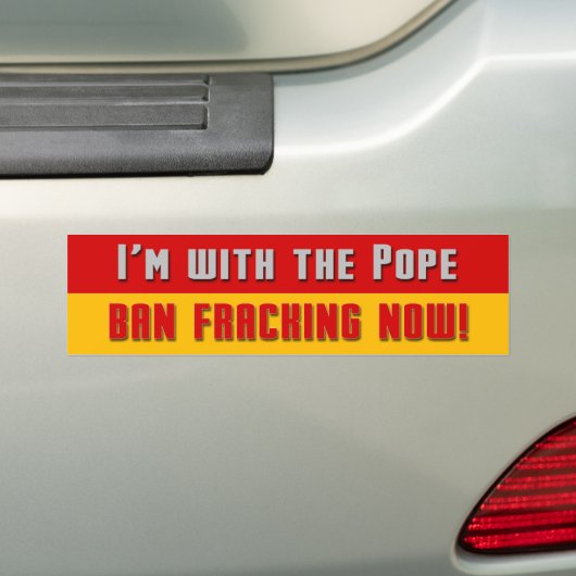 Bumpersticker tegen fracking (Op auto)