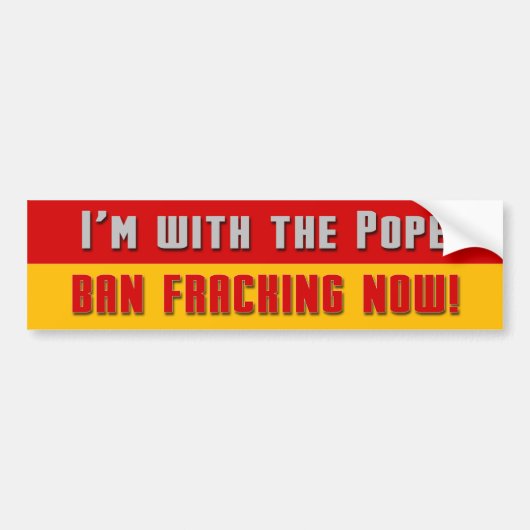 Bumpersticker tegen fracking (Voorkant)