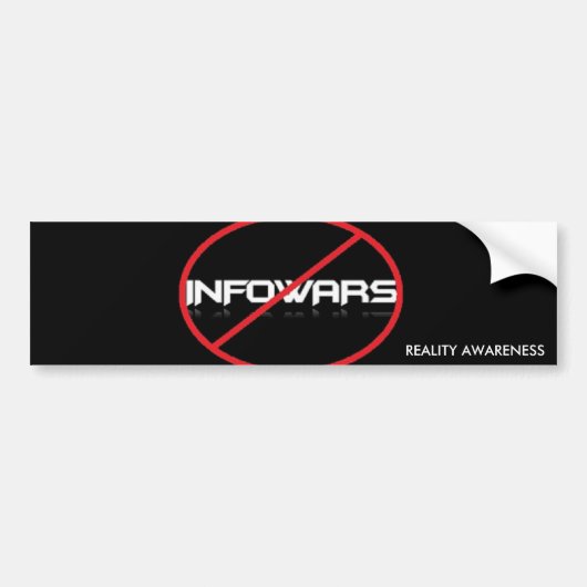 Bumpersticker tegen infowars (Voorkant)