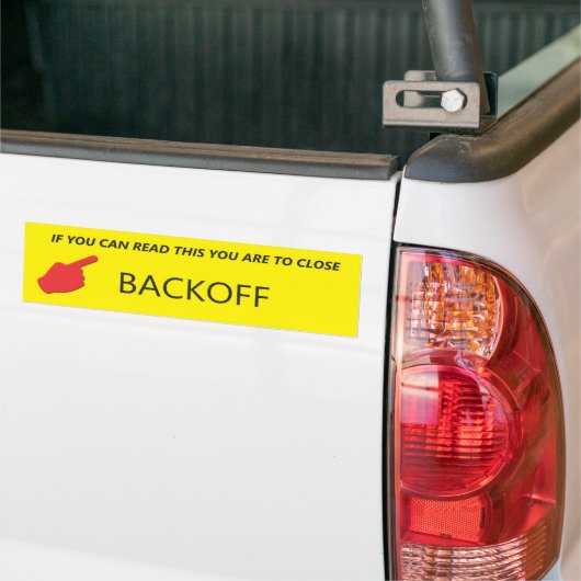 Bumpersticker - Terug (Op Truck)