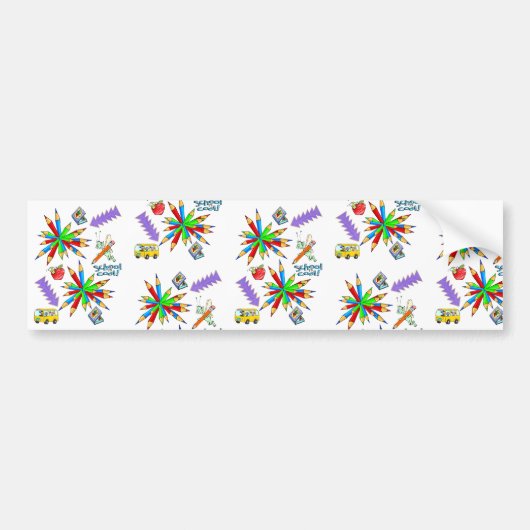 Bumpersticker Terug naar school is Cool (Voorkant)