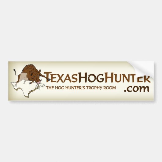 Bumpersticker TexasHogHunter.com (Voorkant)