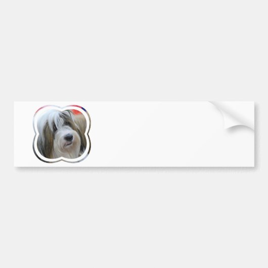 Bumpersticker Tibetan Terrier (Voorkant)