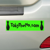 Bumpersticker TobyThePin.com Green (Op auto)
