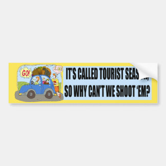 Bumpersticker Toeristisch seizoen
