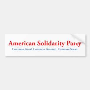 Bumpersticker van de American Solidarity Party