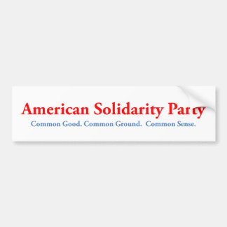 Bumpersticker van de American Solidarity Party