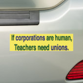 Bumpersticker van de Arbeidsunie ondersteunen (Op auto)
