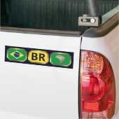 Bumpersticker van de Braziliaanse vlaggenkaartcode (Op Truck)
