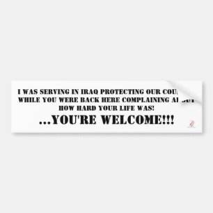 Bumpersticker van de brutale muzikant "Serving in