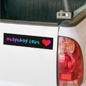 Bumpersticker van de Egel Love (Op Truck)