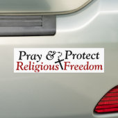 Bumpersticker van de godsdienstvrijheid (Op auto)