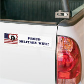 Bumpersticker van de militaire vrouw van Patriotic (Op Truck)