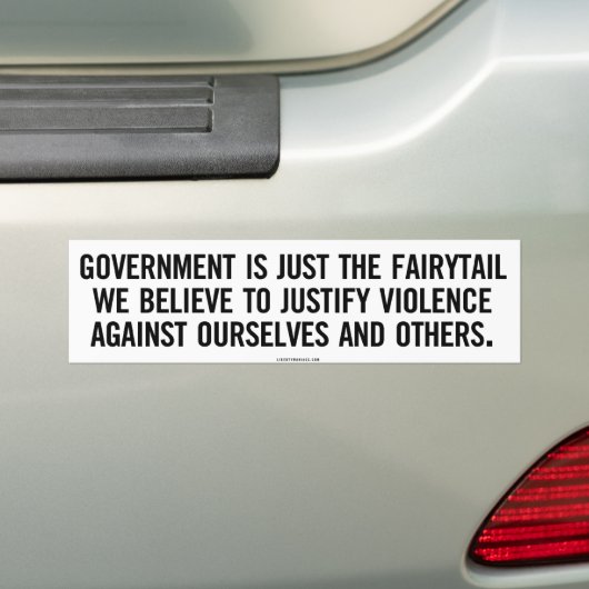 Bumpersticker van de regering van Fairytale (Op auto)