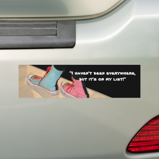 Bumpersticker van de reiziger (Op auto)