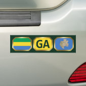 Bumpersticker van de vlag van Gabon (Op auto)