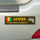 Bumpersticker van de vlag van Guinee-Conakry + Kaa (Op auto)