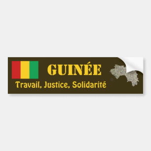 Bumpersticker van de vlag van Guinee-Conakry + Kaa