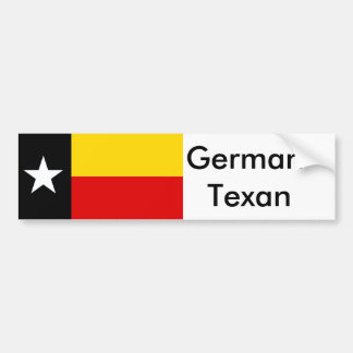 Bumpersticker van de vlag van Texas German (Texasd