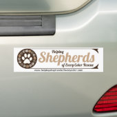 Bumpersticker van herders helpen met website (Op auto)