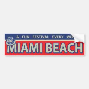 Bumpersticker van het Strand van jaren '60 de