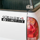 Bumpersticker van het vragenuur (Op Truck)