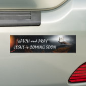 Bumpersticker van horloge en Pray (Op auto)