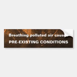 Bumpersticker van vervuilde lucht