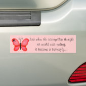 Bumpersticker van vlinder (Op auto)
