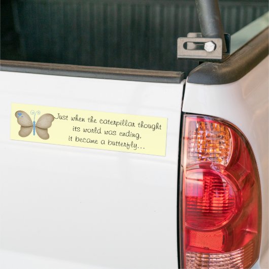 Bumpersticker van vlinder (Op Truck)
