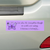 Bumpersticker van vlinder (Op auto)