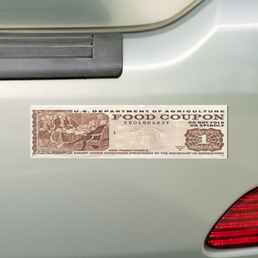Bumpersticker van voedselzegels (Op auto)