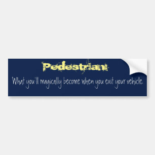 Bumpersticker van voetgangers