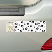 Bumpersticker Verjaardagswensen Paw Prints (Op auto)