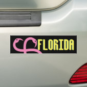 Bumpersticker Visual Fun Florida Pink Flamingos (Op auto)