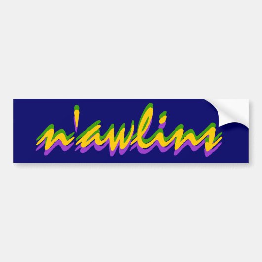 Bumpersticker Visual NOLA New Orleans n'awlins (Voorkant)