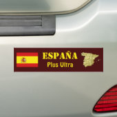 Bumpersticker vlag Spanje + kaart (Op auto)