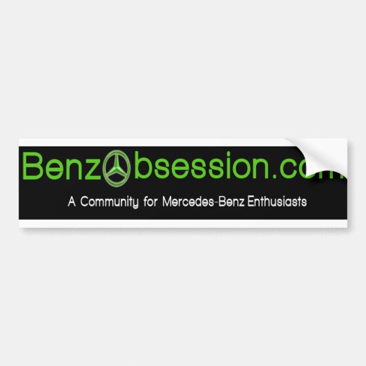 bumpersticker voor benzobsessie (Voorkant)