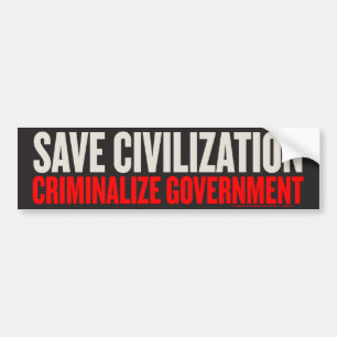 Bumpersticker voor beschaving opslaan
