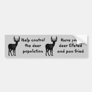 Bumpersticker voor de hertenjacht