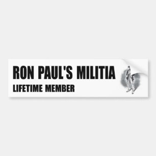 bumpersticker voor de militia van Ron Paul