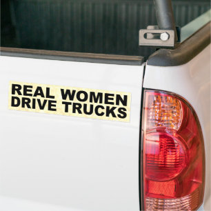 BUMPERSTICKER VOOR ECHTE VROUWEN BESTUURDERS