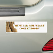 bumpersticker voor gevechtslaarzen (Op auto)