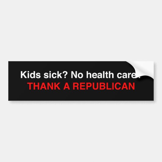 Bumpersticker voor gezondheidszorg (Voorkant)