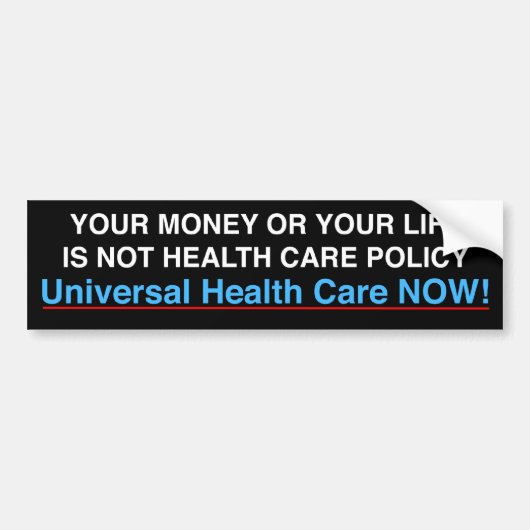 Bumpersticker voor gezondheidszorg (Voorkant)