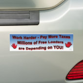 Bumpersticker voor harder werken (Op auto)