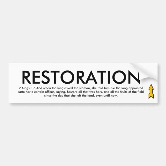 Bumpersticker VOOR HERSTEL (Voorkant)