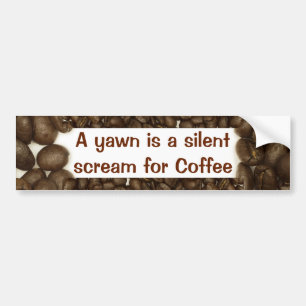bumpersticker voor koffiebonen