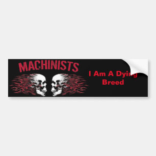 bumpersticker voor machinist
